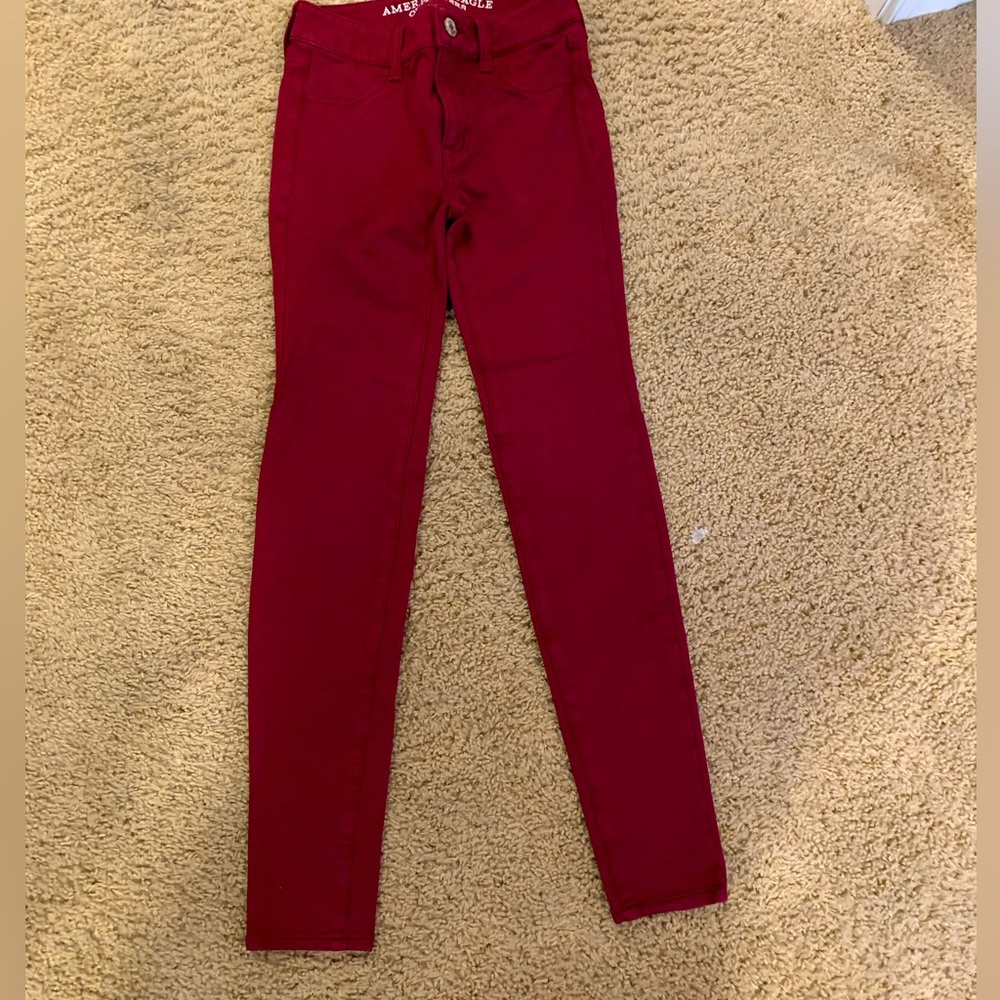 American Eagle 2 regular maroon red pants